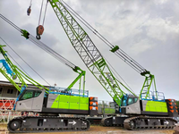 Nouvelle grue à flèche croisée sur chenilles ZCC850V de 85 tonnes de Chine, grue de levage hydraulique montée sur chenilles avec flèche principale maximale de 61 m