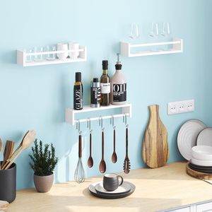 Estanterías flotantes de madera maciza de 16,5 pulgadas, decoración de guardería montada en la pared para niños con almacenamiento de libros y juguetes, 3 juegos de estantes de pared - Product Image 4