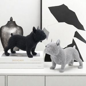 Nouvelle arrivée 2024 produits extra large résine bouledogue français <span class=keywords><strong>statue</strong></span> bouledogue stockage majordome sculpture maison <span class=keywords><strong>déco</strong></span> ornements - Product Image 4
