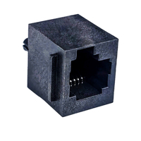 Nuevo enchufe de red completamente de plástico 1X1 6P6C CAT5E CAT6 CAT6A Terminal con hebilla de oreja izquierda Rj11 Conector Ethernet