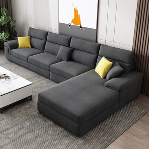 رخيصة غرفة المعيشة الأثاث L شكل الكتان التكنولوجيا القماش قطاعات مجموعة أريكة الأثاث غرفة المعيشة - Product Image 4