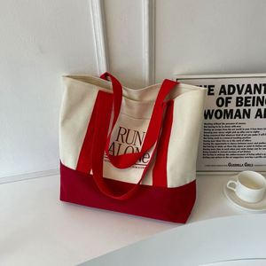 Custom Heat Transfer Canada Sublimation Red Canvas Reusable Cotton Canvas <b>Nurses</b> Print Tote <b>Bag</b> With Inside Pockets for Outdoor - Product Image 5