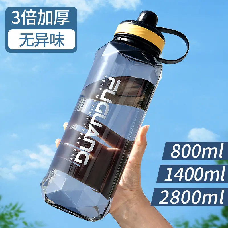 कैज़ुअल ट्रैवल 9000ppm पालतू पोर्टेबल कॉर्पोरेट उपहार सेट प्लास्टिक साफ़ पानी की बोतल के साथ