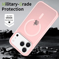 Coque de téléphone de luxe antichoc magnétique givrée pour iPhone 17 16 15 14 Pro Max avec bouton de contrôle de l'appareil photo