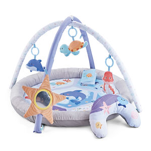 Gimnasio de Actividades para Bebé FiveStar con Tapete Acolchado Nido Cuna Centro de Actividades con Barreras para Jugar y Dormir para Infantes - Product Image 1
