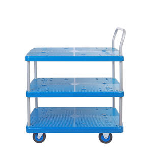 Uni-Silent 150kg Troli Lipat Gudang Tiga Lapis PP Baru, Praktis dan Mudah Digunakan, PLA150Y-T3 - Product Image 3