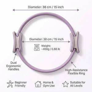 Anneau de Pilates de 38 cm, <span class=keywords><strong>Cercle</strong></span> Magique de Yoga, Entraîneur de Core <span class=keywords><strong>pour</strong></span> le Tonification des <span class=keywords><strong>Cuisses</strong></span> et le Renforcement du Plancher Pelvien, <span class=keywords><strong>Cercle</strong></span> de Résistance <span class=keywords><strong>pour</strong></span> Fitness à Domicile - Product Image 5