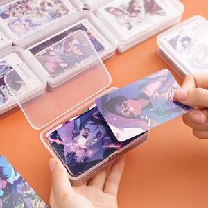 Plastic Storage <b>Box</b> Rectangle Transparent Covered For Cards Organizing <b>Small</b> Items - Product Image 1