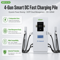 Odisen 120 320kW GBT Chargeur DC pour VE à montage au sol Quad Gun 4x250A 0-1000V IP54 Alimentation dynamique QR Carte IC ISO9001 3C SASO Extérieur OEM