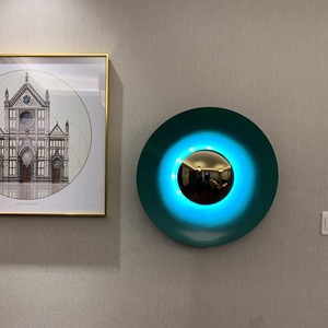 UFO Wall Lamp Round Led <b>Touch</b> Control Bedroom Living Room Decorative <b>Light</b> E27 25000 Hours Lifespan - Product Image 1