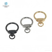 Mousqueton pivotant à ressort pour porte-clés, anneau ouvrable pour pendentif, chaîne, sac en cuir, ceinture, boucle à déclenchement rapide