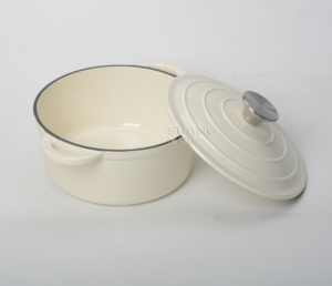 Kochgeschirr-Set aus emailliertem Gusseisen: Schmortopf, Dutch Oven, runde Kasserolle, Bratpfanne, 4-teiliges Set - Product Image 3