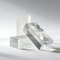Dekorativer Klarglasblock für Fenster Industrieller Massiver Dekorativer Glasziegel