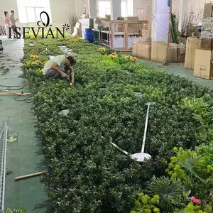 ISEVIAN 사용자 정의 웨딩 사진 프레임 꽃 벽 다른 유형 인공 녹지 식물