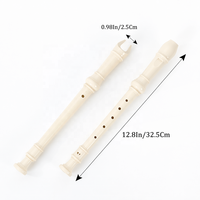 Descant Recorder Soprano Instrument Cleaning Rod Fingering Chart Detachable Baroque Style 8 Hole Open Holes C Key