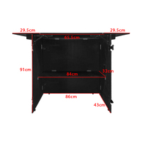 Cabine de DJ, Flight Case, cadre en aluminium noir, contreplaqué pour les salons professionnels et les fêtes
