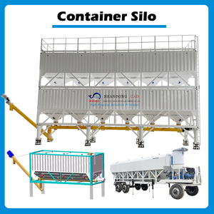 Silo Semen Horizontal 30 Ton, Wadah Bubuk Baja Tingkat Rendah, Dipasang di Atas <span class=keywords><strong>Skid</strong></span> untuk Pabrik Beton Mobile, Mudah Dipindahkan - Product Image 3