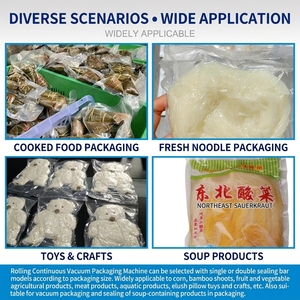 Machine d'emballage sous vide à roulement continu pour les zongzi de pousses de bambou pelées et le maïs, scellage sous vide pour les saucisses et le jambon cuits - Product Image 5