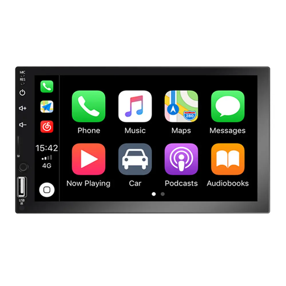 7" 2 Din Car Radio MP5 Player Stereo with Carplay Touch Screen USB/TF/AUX Port Head Unit