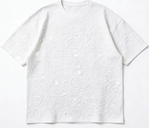 T-shirt Oversize <span class=keywords><strong>da</strong></span> Uomo con Stampa Creativa di Mostri su Tutta la Superficie, 100% Cotone, Casual Streetwear a Maniche Corte - Product Image 2