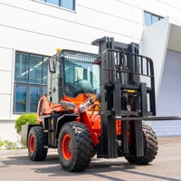 Carrello Elevatore Diesel per Terreni Accidentati 3.5t 4WD Trazione Integrale Fuoristrada per Uso in Cantiere, Foresta e Fattoria