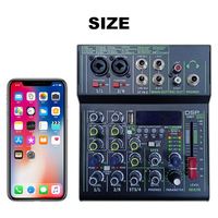 DAYMIC interface audio USB portable 4 console de mixage audio 6 canaux ordinateur home studio enregistrement 99 effets DSP