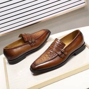 Fábricas Chinas Suministran Zapatos de Hombre Hechos a Medida para Fiestas Casuales y Bodas, Color Negro - Product Image 4