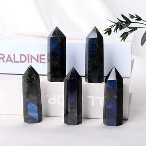 Tour de cristal de labradorite bleue naturelle en gros pour la décoration intérieure - Product Image 3