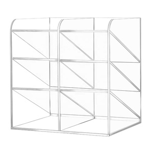 Trong Suốt <span class=keywords><strong>Acrylic</strong></span> Văn Phòng Phẩm Lưu Trữ Giá Văn Phòng Nguồn Cung Cấp Hiển Thị Giá Xiên Bút Chủ Đa Chức Năng Bút Trường Hợp - Product Image 1