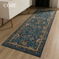 Tapis de salon en laine tissé à la machine de style persan, 11 mm d'épaisseur, antidérapant et écologique, adapté aux animaux domestiques, à poils moyens, type couloir