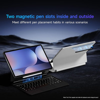 Clavier magnétique USB mécanique Laudtec pour tablette Tab S avec rétroéclairage RVB, pavé tactile multifonction, design personnalisable