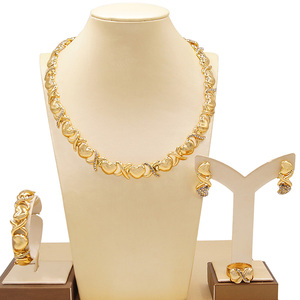 Yulaili Ultima Collezione di Gioielli 'Ti Amo <span class=keywords><strong>Xoxo</strong></span>' con Collana Abbraccio e Bacio, Modelli di Tendenza per Accessori da Matrimonio - Product Image 1
