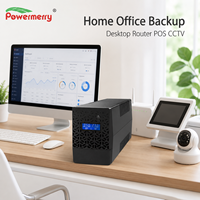 Onduleur interactif en ligne 650VA 360W 230Vac 50Hz AVR à onde sinusoïdale simulée avec batterie 12V 7Ah pour ordinateur, routeur, TPV, vidéosurveillance et alimentation de secours