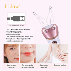 LIDOW <strong>Electric</strong> Butterfly Face Cotton <strong>Thread</strong> Defeather Epilator <strong>Thread</strong> Epilator Women Facial <strong>Hair</strong> <strong>Remover</strong> <strong>Machine</strong> - Product Image 5