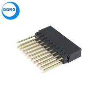 Connecteur PC104 pas de 2,54 mm, double rangée femelle DIP, connecteur à broches 2*5/10/20/32/40P, prise à aiguille longue, hauteur en plastique 11 mm