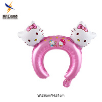 Bando Hewan Kartun Tiup Berbahan Foil dengan Desain Telinga untuk Pesta Ulang Tahun, Hari Ibu, Halloween - Balon Ramah Lingkungan untuk Anak-Anak