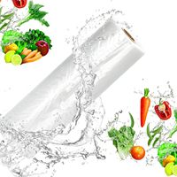 Transparante PE-afritsbare productenzakkenrol, voedselveilig, wegwerpbaar, van gerecycled plastic, zeefdruk bedrukt voor fruit