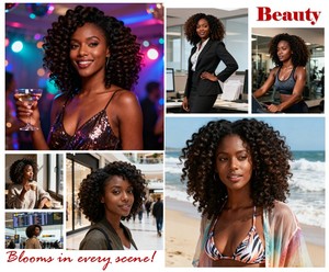 Amygir 8 pouces, tresses synthétiques bouclées, résistantes à la chaleur, super douces, légères, 20 mèches/paquet, tresses jamaïcaines rebondissantes au crochet - Product Image 6