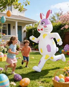 Costume gonflable de lapin pour adultes, idéal pour Halloween, Pâques, anniversaires et fêtes costumées - Product Image 1