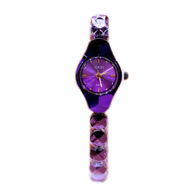 Jam tangan wanita autentik baru jam tangan modis pelajar gelang besi kuarsa edisi Korea