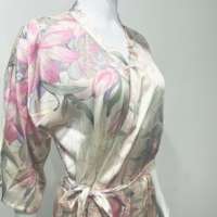 Robe en soie à motifs floraux pour femme, divers motifs de broderie pour les femmes, à porter au printemps et en été