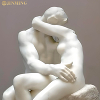 Sculptures de figurines en marbre blanc et granit, modernes, pour l'aménagement paysager extérieur, les jardins, les temples et les villas.