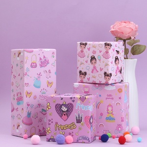 Chất Lượng Tốt Công Chúa Mô Hình Lâu Đài Dễ Thương Quà Tặng Giấy Gói Nền Màu Hồng Quà Tặng Giấy Cho Trẻ Em Cô Gái - Product Image 1