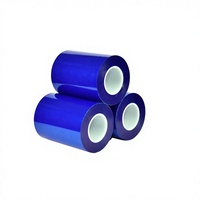 Film protecteur électrostatique souple en PVC transparent bleu de haute qualité, de qualité médicale/alimentaire, pour écran électronique, anti-rayures