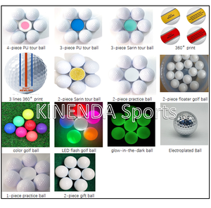 Pelota de Golf de 2 Piezas Kinenda Factory ODM, Núcleo de Caucho Natural, Cubierta de Surlyn, para Práctica y Torneo - Product Image 3