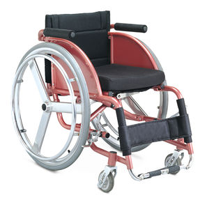 <span class=keywords><strong>Fauteuil</strong></span> <span class=keywords><strong>roulant</strong></span> sport en aluminium léger avec roues arrière à dégagement rapide pour personnes handicapées - Product Image 3