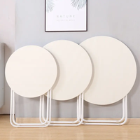 Table d'appoint moderne en MDF avec tube en métal et fer Petite table basse de salle à manger pliante portable avec motif en marbre pour la maison et l'hôtel