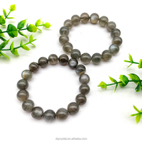 Bracelets en pierre de lune noire naturelle de grande taille, artisanat en cristal de haute qualité, bracelet en pierre de lune noire scintillante pour cadeau, vente en gros