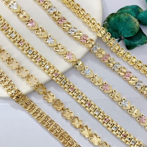 Accesorios de Moda JML Pulsera Tricolor de Alta Calidad Bañada en Oro de 14K con Dije de Corazón a la Moda Joyería Exquisita Popular - Product Image 6