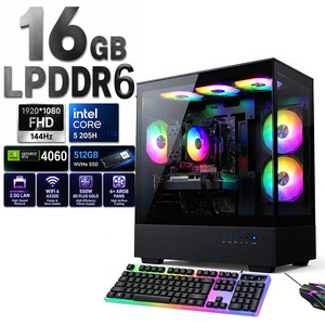 <span class=keywords><strong>PC</strong></span> de jeu avec aquarium panoramique en verre 42L, Intel Core I5, RTX 4060 6GB, 16+512 RAM, 6 ventilateurs ARGB, <span class=keywords><strong>tour</strong></span> de bureau, Computadora De Escritorio - Product Image 1